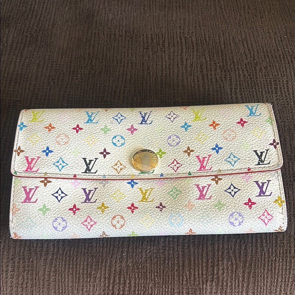 Louis Vuitton White Multicolor Wallet